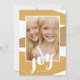 Geometrisch blok | Gold Tone Joy-fotokaart