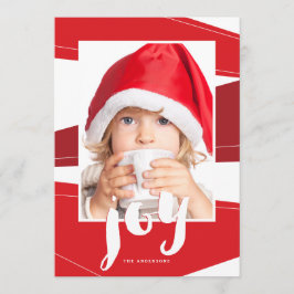 Geometrisch blok | Rode Joy-fotokaart