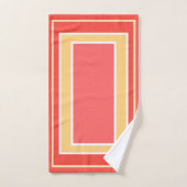 Geometrisch blokpatroon van Summer Peach Bad Handdoek (Handdoek)