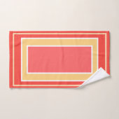 Geometrisch blokpatroon van Summer Peach Bad Handdoek (Handdoek)