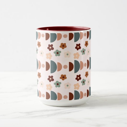 Geometrisch & Blooming in Boho-stijl Mok (Midden)