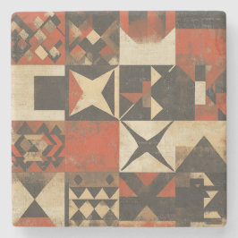 geometrisch Boheems stenen Onderzetter