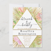 Geometrisch Boho bloemendriehoekig Vrijgezellenfee Kaart (Voorkant)