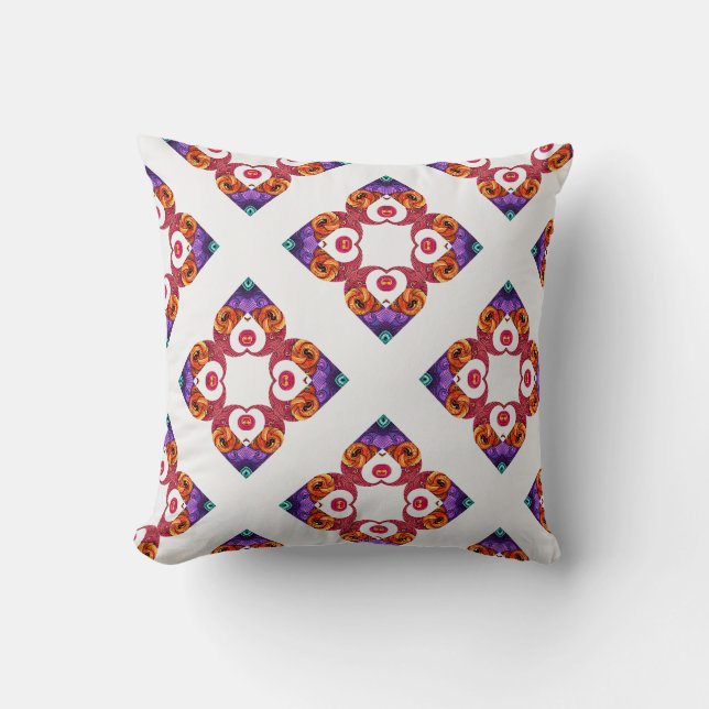 Geometrisch, boho fun kussen (Voorkant)