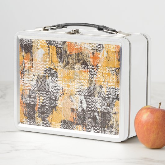 Geometrisch Boho-tribaal noodpatroon (In situ)