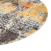 Geometrisch Boho-tribaal noodpatroon Snijplank (Hoek)