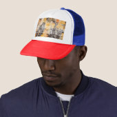 Geometrisch Boho-tribaal noodpatroon Trucker Pet (In situ)