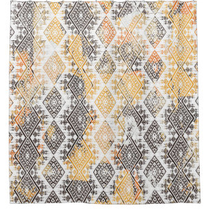 Geometrisch Boho Tribal: verdrietig patroon. Douchegordijn