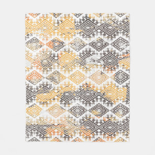 Geometrisch Boho Tribal: verdrietig patroon. Fleece Deken