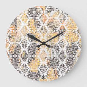 Geometrisch Boho Tribal: verdrietig patroon. Grote Klok
