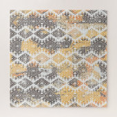 Geometrisch Boho Tribal: verdrietig patroon. Legpuzzel (Horizontaal)