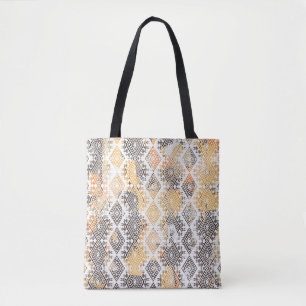 Geometrisch Boho Tribal: verdrietig patroon. Tote Bag