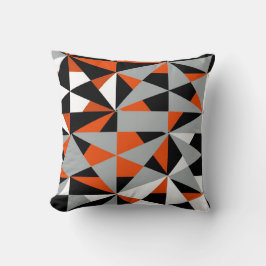 Geometrisch Bold Retro Funky Oranje Black White Kussen