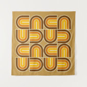 Geometrisch boogpatroon in jaren '70 wandkleed (Voorkant)