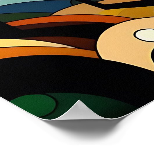 Geometrisch bos poster (Hoek)