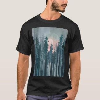 Geometrisch bos t-shirt