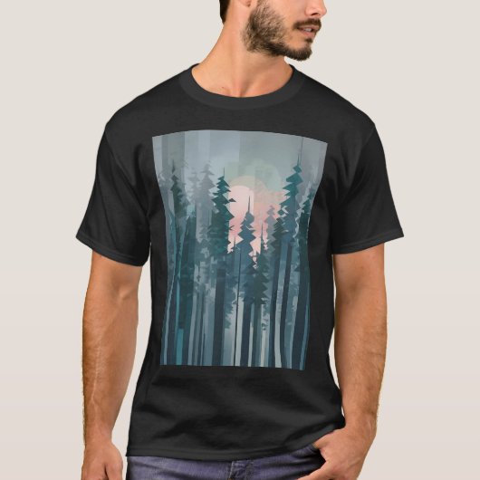 Geometrisch bos t-shirt (Voorkant)