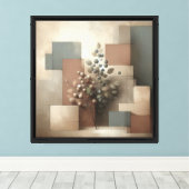 geometrisch botanisch Abstract Canvas Afdruk (Insitu (Houten vloer))