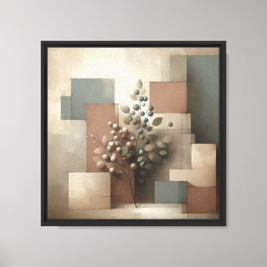 geometrisch botanisch Abstract Canvas Afdruk (Voorkant)