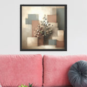 geometrisch botanisch Abstract Canvas Afdruk (Insitu (Woonkamer))