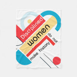 Geometrisch Brahaus met typografie Fleece Deken