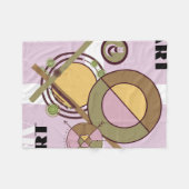 Geometrisch Brahaus met typografie Fleece Deken (Voorkant (Horizontaal))