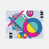 Geometrisch Brahaus met typografie Fleece Deken (Voorkant (Horizontaal))