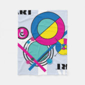 Geometrisch Brahaus met typografie Fleece Deken (Voorkant)