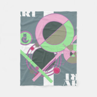 Geometrisch Brahaus met typografie Fleece Deken