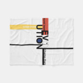 Geometrisch Brahaus met typografie Fleece Deken (Voorkant (Horizontaal))