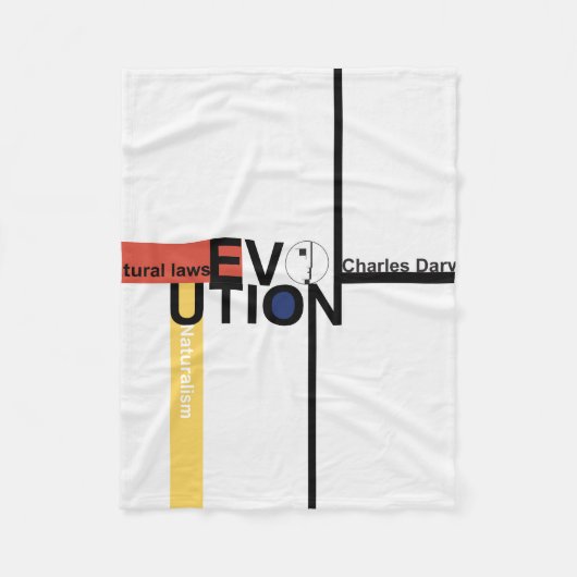 Geometrisch Brahaus met typografie Fleece Deken (Voorkant)