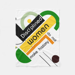 Geometrisch Brahaus met typografie Fleece Deken