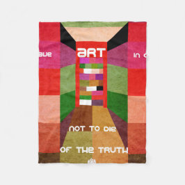 Geometrisch Brahaus met typografie Fleece Deken