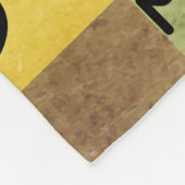 Geometrisch Brahaus met typografie Fleece Deken (Hoek)