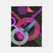Geometrisch Brahaus met typografie Fleece Deken (Voorkant)
