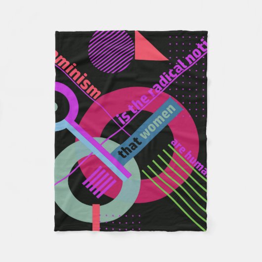 Geometrisch Brahaus met typografie Fleece Deken (Voorkant)