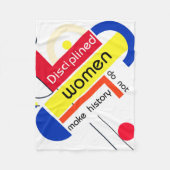 Geometrisch Brahaus met typografie Fleece Deken (Voorkant)