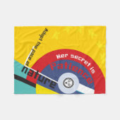 Geometrisch Brahaus met typografie Fleece Deken (Voorkant (Horizontaal))