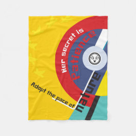 Geometrisch Brahaus met typografie Fleece Deken