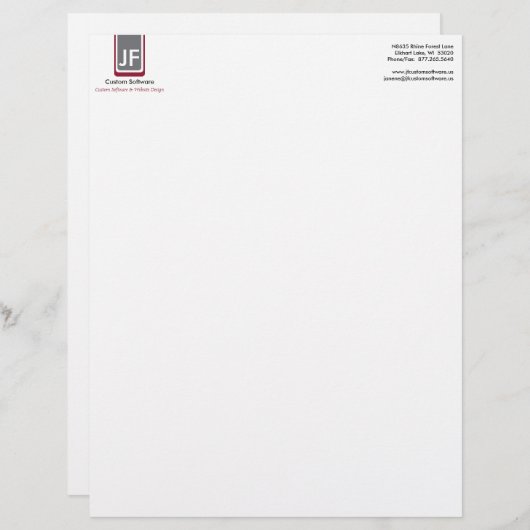 Geometrisch Briefhoofd Ontwerp (Voorkant / Achterkant)