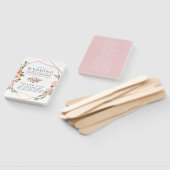 Geometrisch bruidsprogramma met roze en rose goud handwaaier (Niet-gemonteerd)