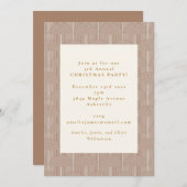  geometrisch bruin boog lijnen kerstfeest kaart (Voorkant / Achterkant)