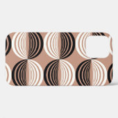 Geometrisch bruin cirkels naadloos ontwerp Case-Mate iPhone case (Achterkant (horizontaal))