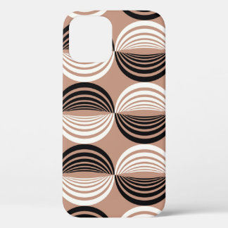 Geometrisch bruin cirkels naadloos ontwerp Case-Mate iPhone case