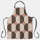 Geometrisch bruin cirkels naadloos ontwerp schort (Voorkant)