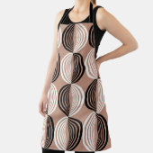 Geometrisch bruin cirkels naadloos ontwerp schort (Insitu)