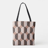 Geometrisch bruin cirkels naadloos ontwerp tote bag (Achterkant)