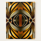 Geometrisch Bruin en Goud Geometrisch Patroon Planner (Achterkant)