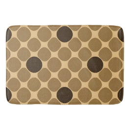 Geometrisch bruin patroon met cirkels badmat