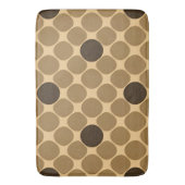 Geometrisch bruin patroon met cirkels badmat (Voorkant Verticaal)